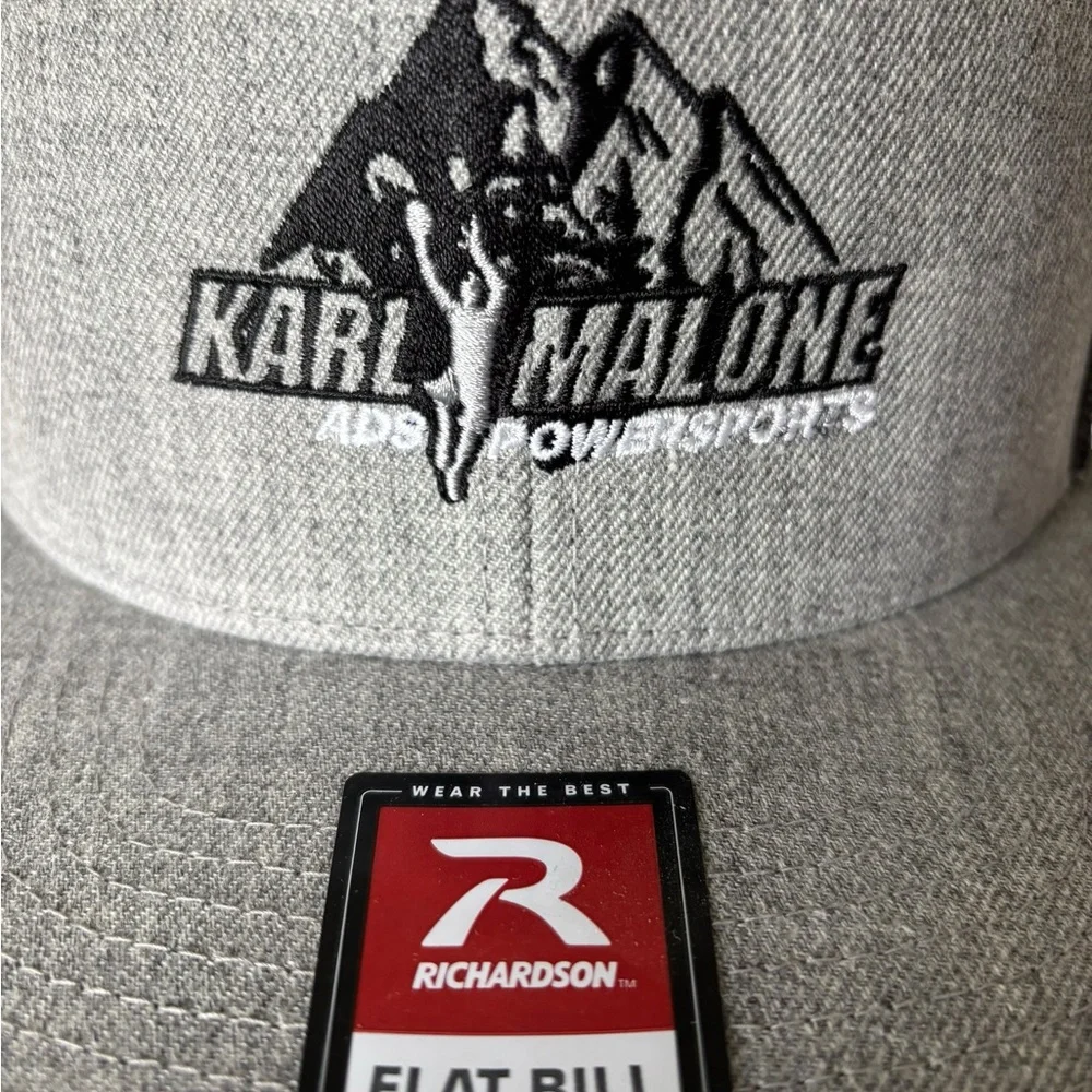 Karl Malone flat bill nwt snap back trucker hat. ADS sports. - Picture 2 of 9